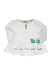 Sudadera cremallera niña blanca de EMC