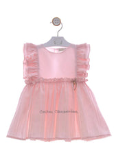 Vestido niña rosa empolvado Familia Canicas de Marta y Paula