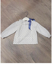 Camisa bebe unisex plumeti lazo rosa o azul de Valentina Bebes