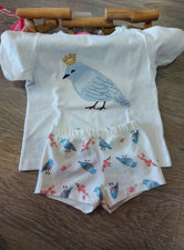 CONJUNTO BAÑO NIÑO PÁJAROS AZUL