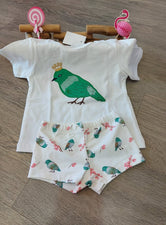 CONJUNTO BAÑO NIÑO PÁJAROS VERDES