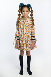 Vestido niña junior hojas blanco de Cocote