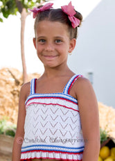 Conjunto niña top y pantalón marinero Familia Bichos de Mon Petit Bonbon