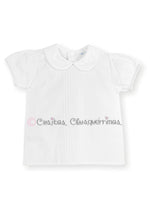 Camisa bebé niña manga corta plisada blanca de Mac Ilusion
