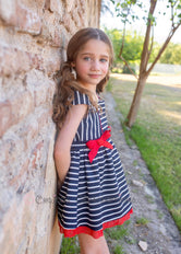 Vestido niña rayas marineras Familia Catania de Nekenia
