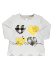 Camiseta Mila manga larga corazones de EMC
