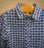 Camisa niño cuadros estrellas blanco y azul de Basmartí