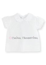 Camisa bebé unisex plumeti blanca o crudo de Mac Ilusión