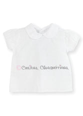 Camisa bebé unisex plumeti blanca o crudo de Mac Ilusión