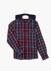 Camisa Niño Junior Con Capucha de Cuadros varios colores Original de Losan