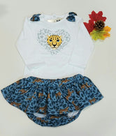 Conjunto Bebé Niña Tigre en Colores Verde y Azul de Cositas Chusquérrimas, Low Cost