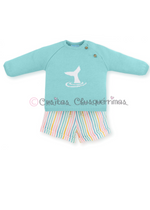 Conjunto dos piezas jersey y pantalón corto Muselina Menorca de Mac Ilusion