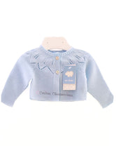 Chaqueta torera bebe unisex zig zag celeste de Mac Ilusion