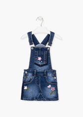 Peto Falda Denim con Detalles en Fieltro de Losan