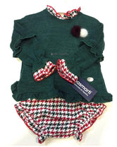 Conjunto bebe niña pata de gallo verde botella de Basmartí