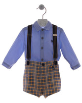 Conjunto bebe y niño tres piezas tirantes nautico Familia Arlequin de Marta y Paula