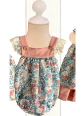 Pelele lino bebé niña floral de Valentina Bebés