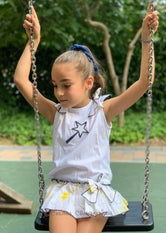 Camiseta y ranita niña print varita mágica Familia Hada Madrina de Lililú