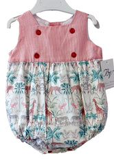 Pelele bebé niño Familia Sabana Africana de Blanca Valiente