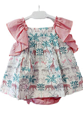 Jesusito bebé niña y ranita Familia Sabana Africana de Blanca Valiente