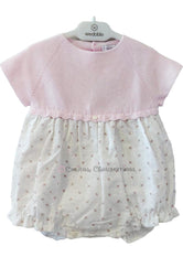 Pelele bebé niña plumeti rosa de Wedoble