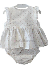 Jesusito bebé niña plumeti blanco roto de Wedoble