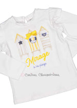 Camiseta manga corta bebé niña blanca "Mirage a la plage" de Birba Trybeyond