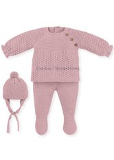 Conjunto bebé niña-unisex 3 piezas canesú menta y  orquidea  Familia "Forest Animal"  de Mac Ilusión