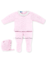 Conjunto bebé niña 3 piezas  rosa  Familia "Dreaming of snow"  de Mac Ilusión