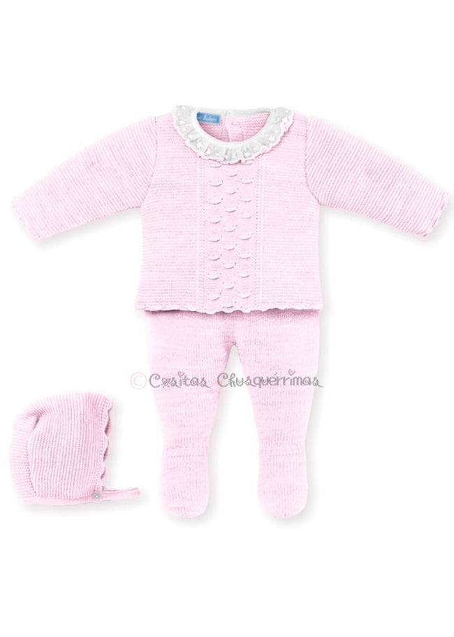 Conjunto bebé niña 3 piezas  rosa  Familia "Dreaming of snow"  de Mac Ilusión