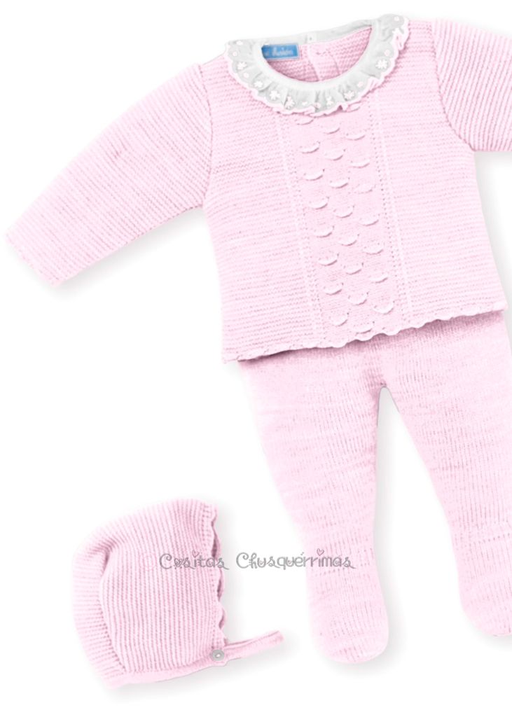 Conjunto bebé niña 3 piezas  rosa  Familia "Dreaming of snow"  de Mac Ilusión