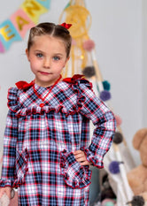 Vestido niña Familia Cuadros de Mon Petit Bonbon