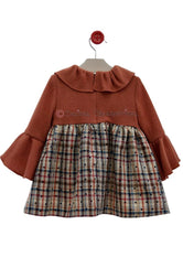 Vestido niña teja Familia Ámbar de Del Sur