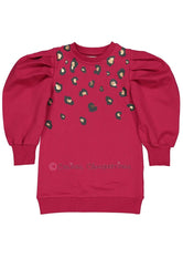 Vestido niña sport granate print leopardo de Birba Trybeyond