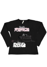 Camiseta niña manga larga negra