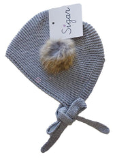 Gorro bebé unisex niña/niño gris medio de Sigar