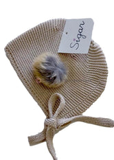 Copia de Gorro bebé unisex niña/niño beig de Sigar