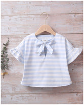 Blusa niña rayas azul Paraiso de Dadati