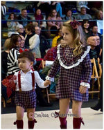 Conjunto bebe niño tartan con tirantes Familia Reina de Del Sur