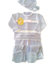 Conjunto bebe niña punto primeras puestas celeste de Felicia
