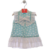 Vestido bebe niña verde agua Familia Brujula de Del Sur