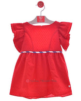 Vestido plumeti niña rojo marinero Familia Sicilia de Del Sur