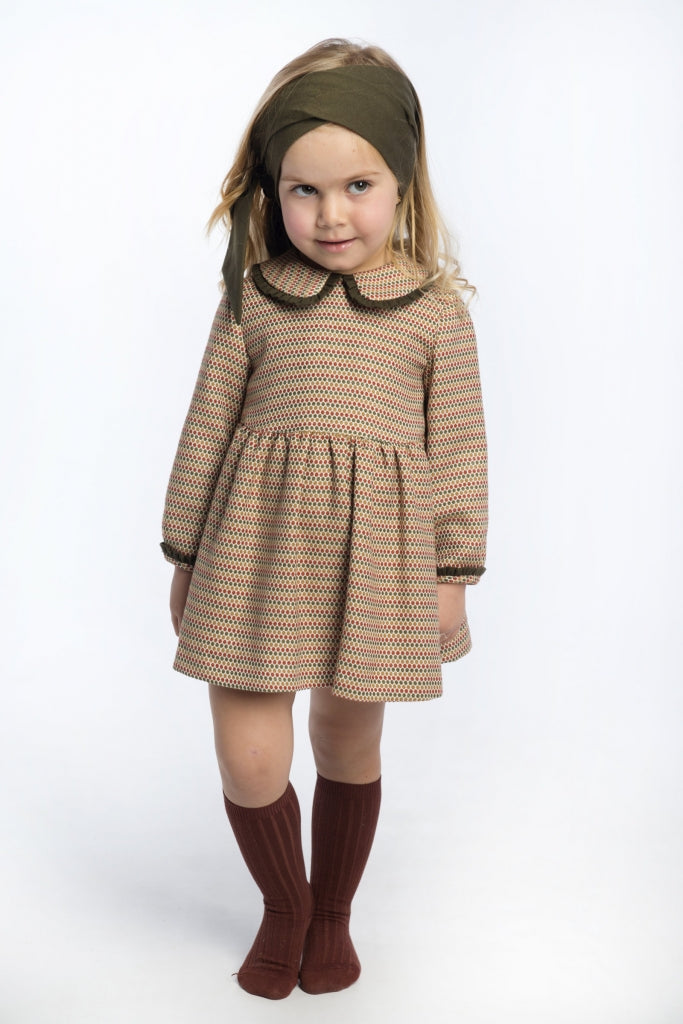 Vestido bebe niña topos tierra de Cocote – Cositas Chusquérrimas