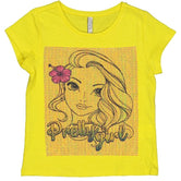 Camiseta niña Pretty Girl lentejuelas amarillo de Birba Trybeyond