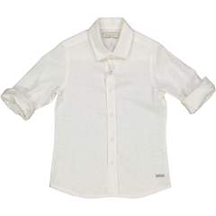 Camisa niño blanca lino de Birba Trybeyond