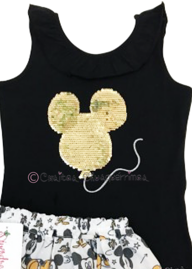 Conjunto Camiseta y bombacho Mickey Familia Paris de Diverdress