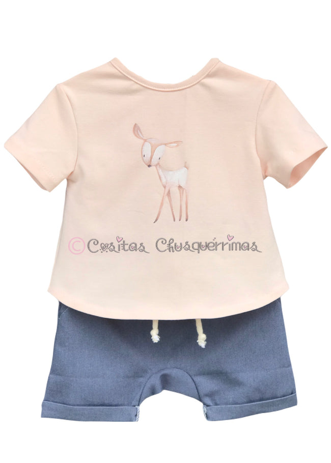 Conjunto bebé niño camiseta y pantalón Bamby de Valentina Bebes