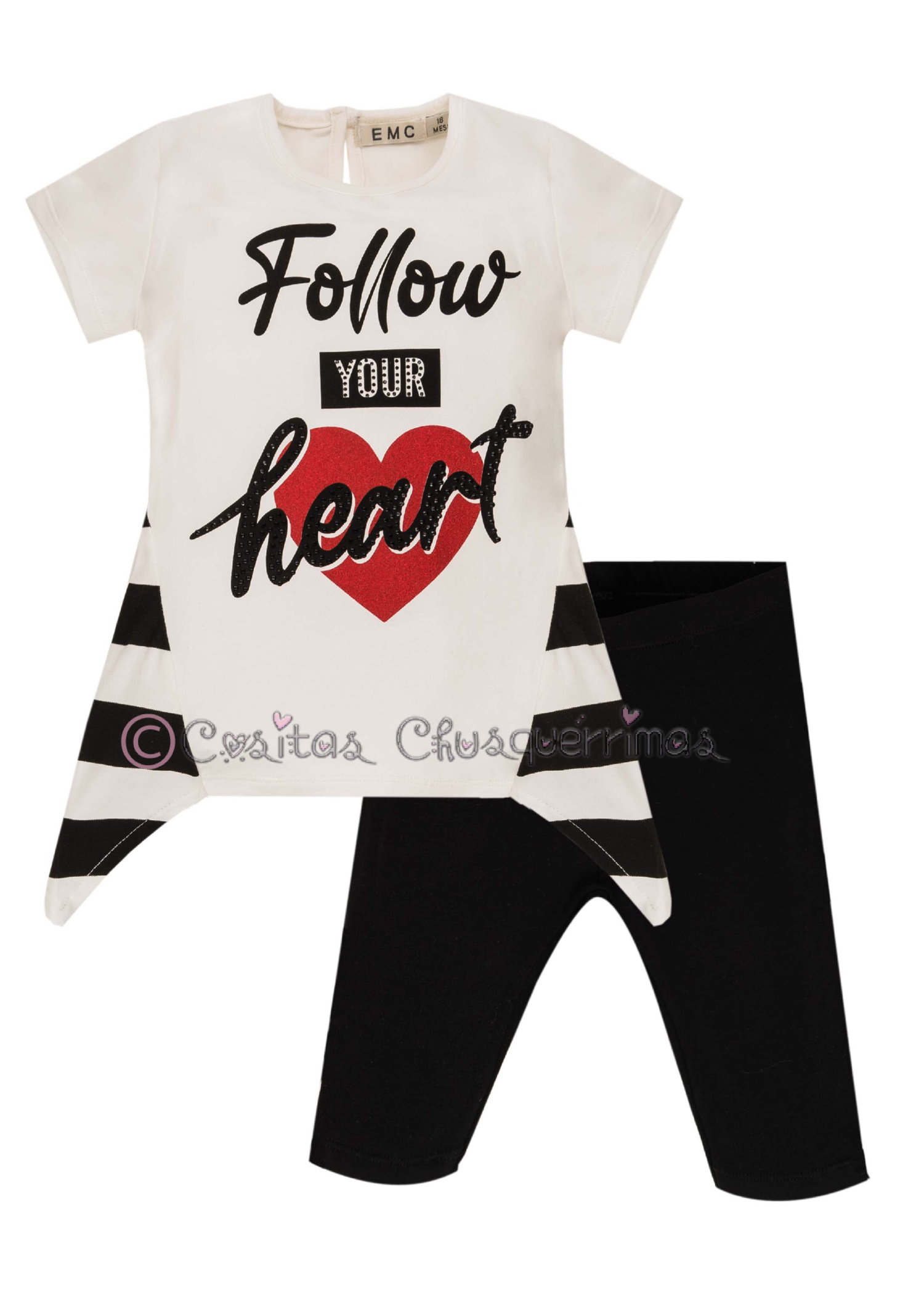 Camiseta rayas negra y blanca - Poison Heart Clothing