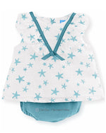 Conjunto bebe niña estrellas mar blanco y verde agua Under the Sea de Mac Ilusion