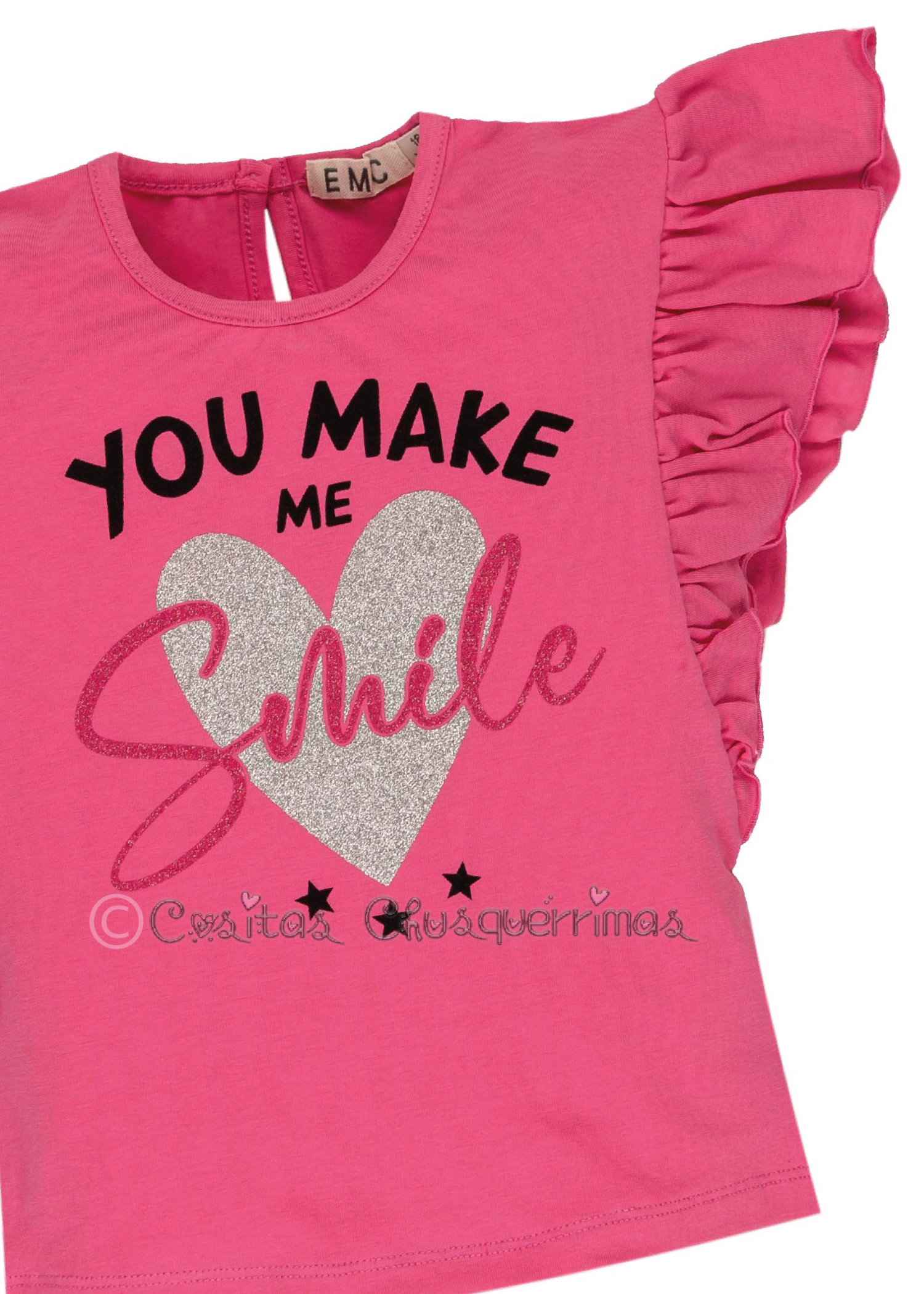 Shirt Camiseta Fucsia Niña Marena Camiseta Rosa Niño Camiseta